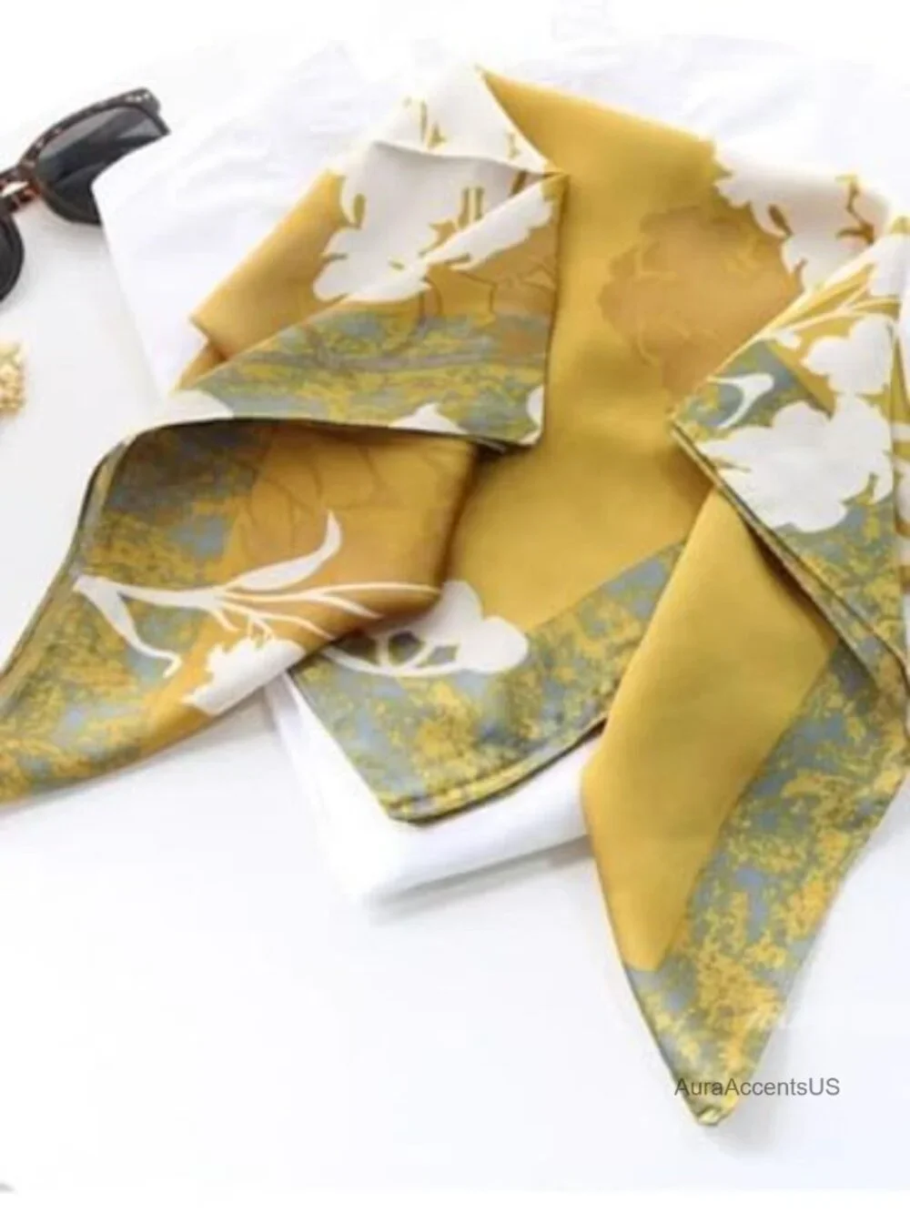 Mulberry Silk Square Scarf for Women 35